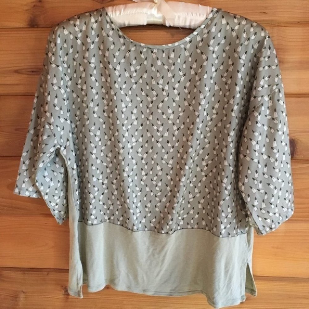 Mango Suit Green Blouse Size Small